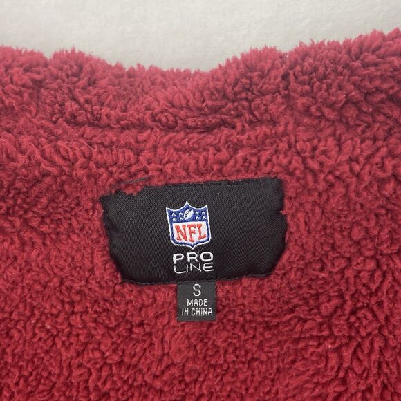 NFL Arizona Cardinals Jacket Womens Small Black Hooded Logo Full Zip Pockets - Picture 8 of 10